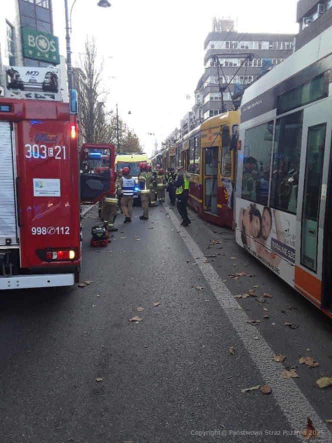 Zderzenie tramwajów na Piotrkowskiej