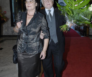 Marian Opania z żoną