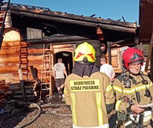 Pożar sauny w Szaflarach. Gęsty dym było widać z daleka