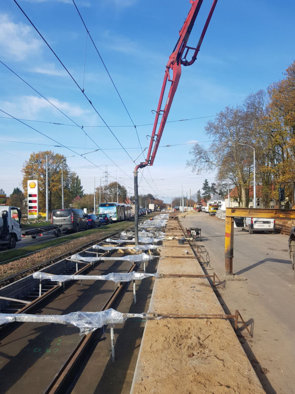Budowa węzła Łękno - październik 2019