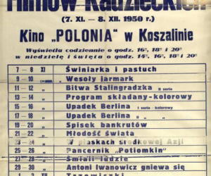 Koszalin. Stare plakaty zapowiadające imprezy