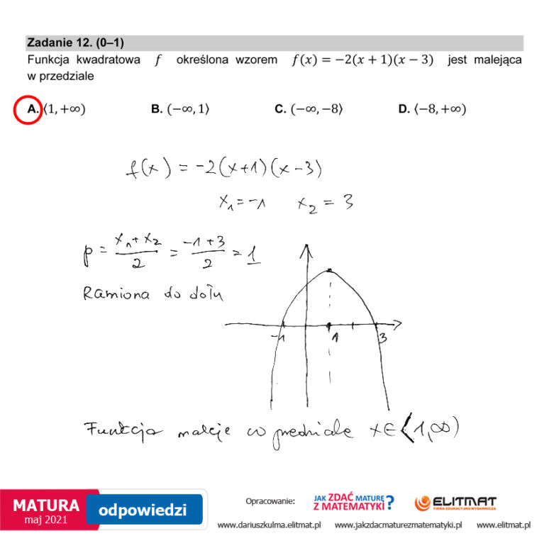 Matura 2021, matematyka poziom podstawowy. Odpowiedzi eksperta
