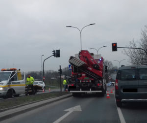 Wypadek na ul. Tischnera w Krakowie