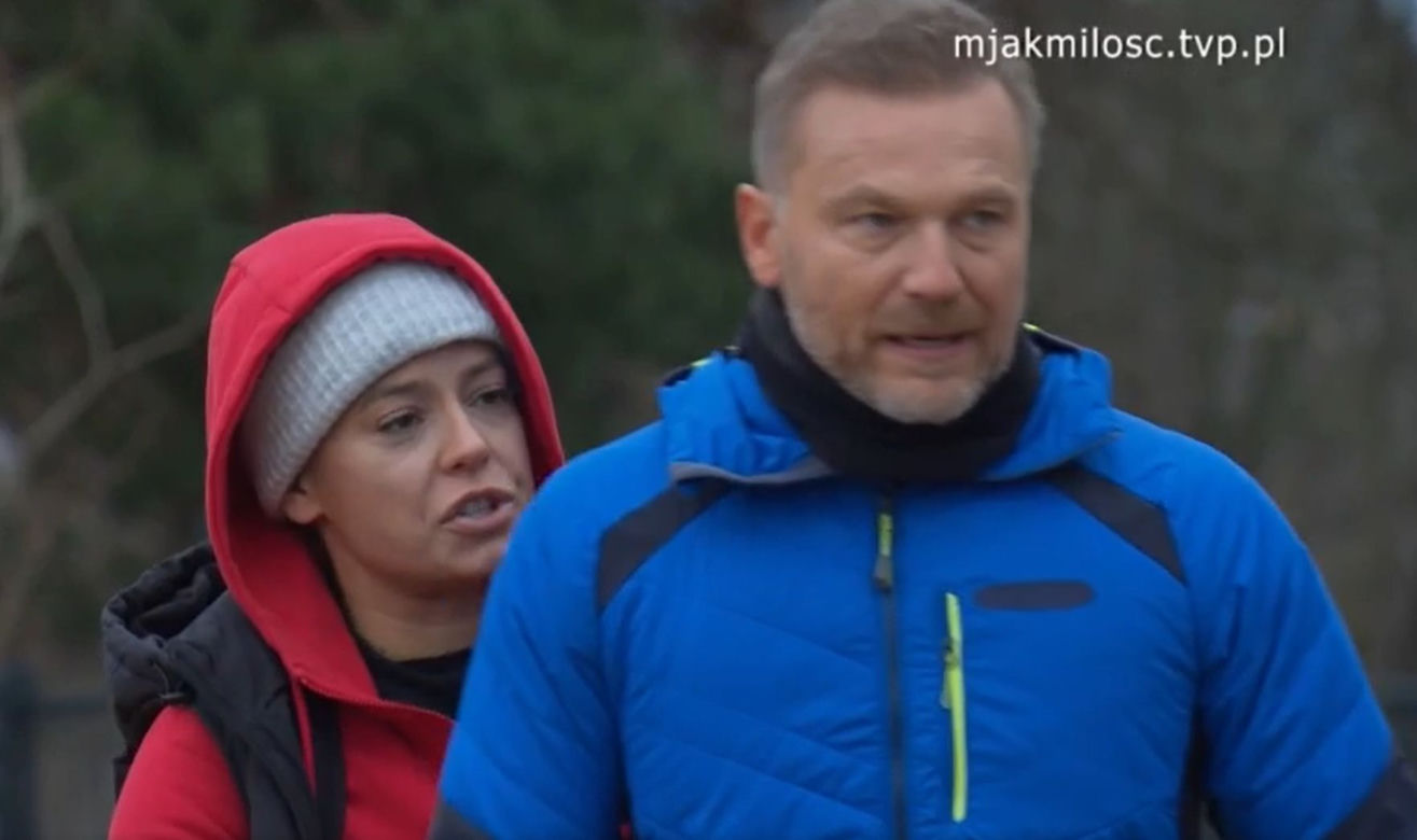 M jak miłość. Magda (Anna Mucha), Budzyński (Krystian Wieczorek)