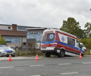 Wypadek karetki w Koniku Nowym