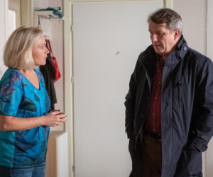 Na Wspólnej, odcinek 2796. Marek (Grzegorz Gzyl), Danka (Lucyna Malec)