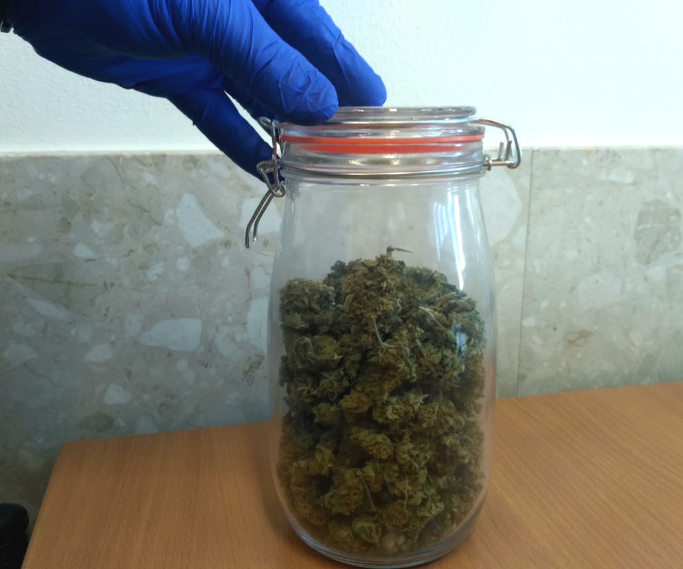 marihuana  w słoiku