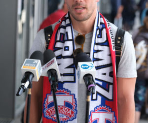 Lukas Podolski już w Zabrzu. Czekali na niego kibice