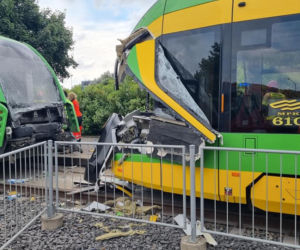 Zderzenie dwóch tramwajów w Poznaniu