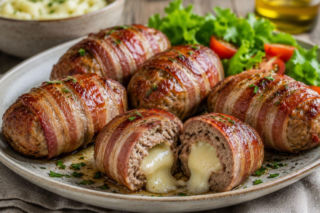Mielone zawijane w boczku wyglądają jak z restauracji. W środku kryją ciągnący ser