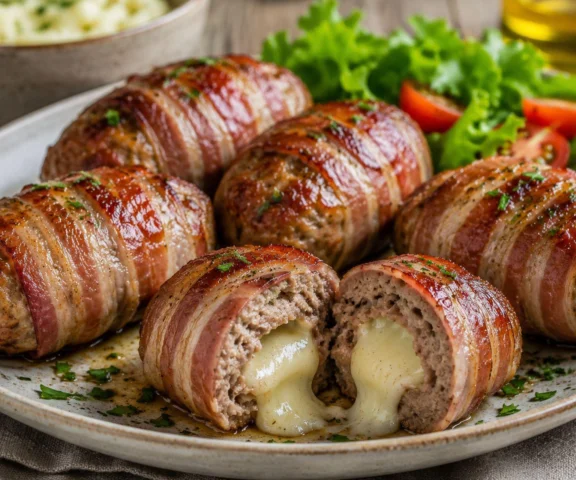 Mielone zawijane w boczku wyglądają jak z restauracji. W środku kryją ciągnący ser