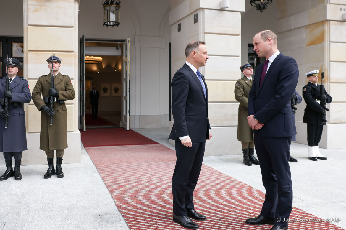 Książę William w Warszawie - drugi dzień wizyty