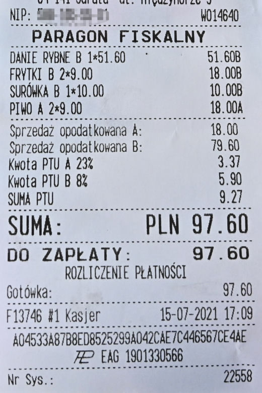 Paragony grozy nad Bałtykiem