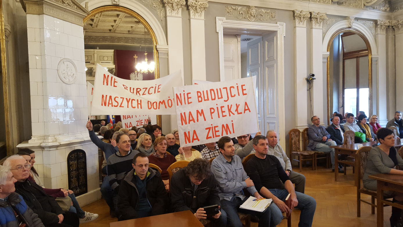 Protest mieszkańców Rzędzina 