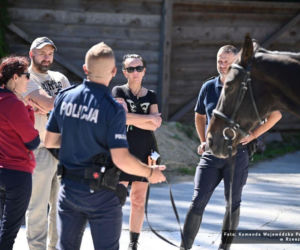 Pan Andrzej został zwycięzcą licytacji zorganizowanej w ramach 34. Finału WOŚP i razem z panią Żakliną odwiedził Ogniwo Konne podkarpackiej policji w Weryni