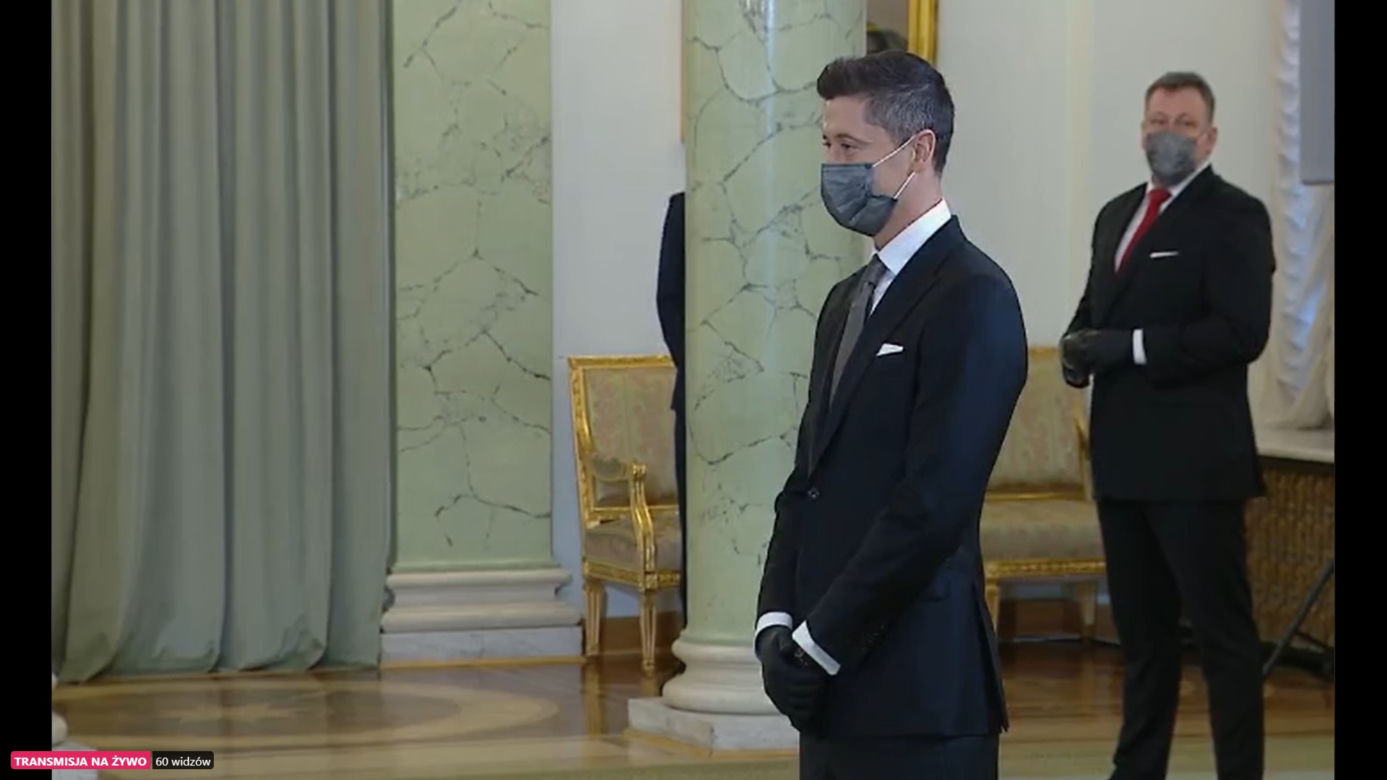 Robert Lewandowski otrzymał order od prezydenta Andrzeja Dudy