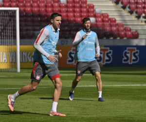 Trening reprezentacji Polski przed meczem ze Szwecją