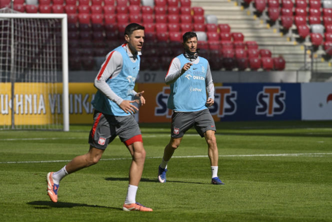 Trening reprezentacji Polski przed meczem ze Szwecją