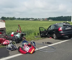 Koszmarny wypadek w Głuchowie pod Toruniem - dwie ofiary śmiertelne, w tym 7-latka