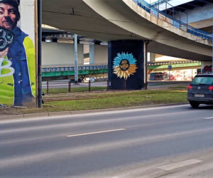 Szczeciński street art dla Ukrainy. Na Trasie Zamkowej powstał niebiesko-żółty mural