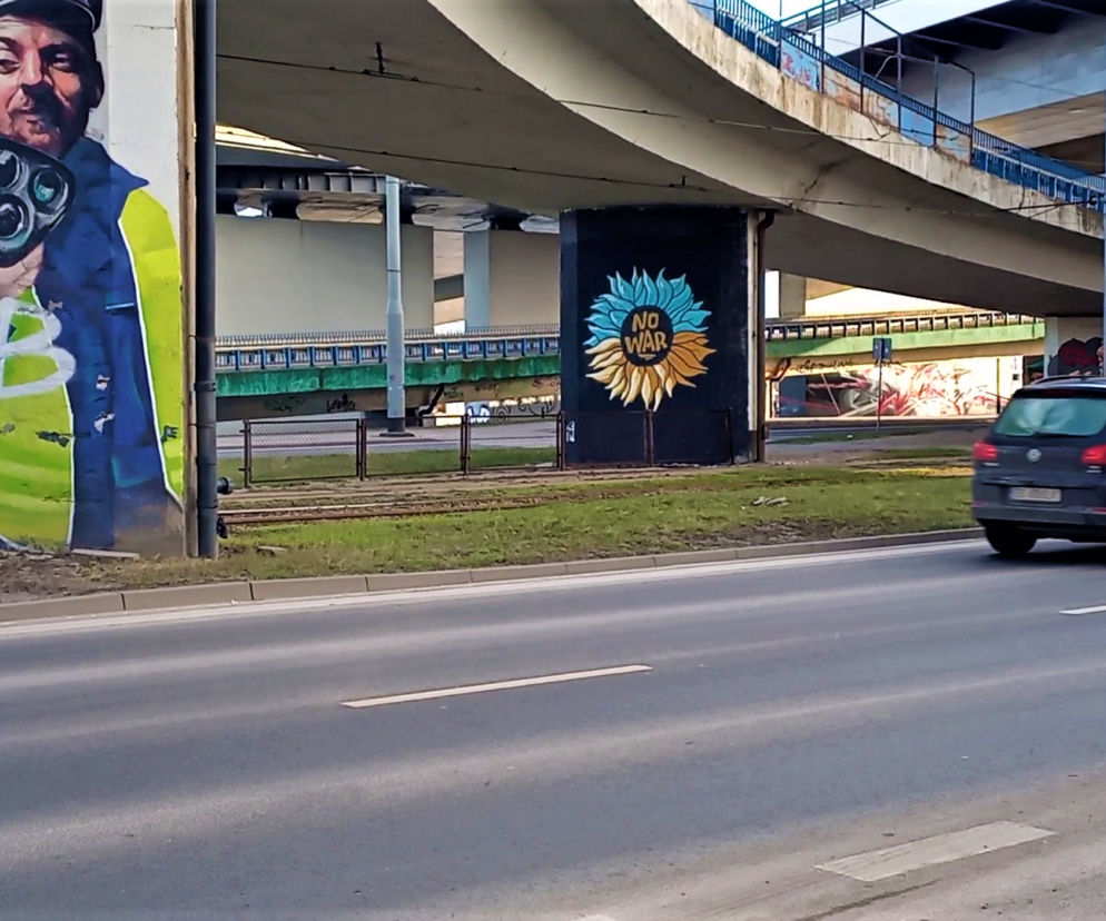 Szczeciński street art dla Ukrainy. Na Trasie Zamkowej powstał niebiesko-żółty mural