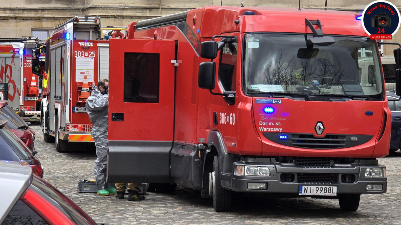 Dziwny incydent w szkole na Mokotowie. Rozgrzana do 400 st. C substancja i pilna ewakuacja szkoły