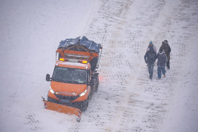 Intensywne opady śniegu w Warszawie (14.01.2026)