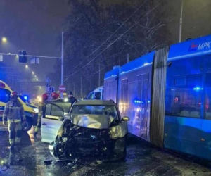 Wrocław. Pościg i wypadek z udziałem tramwaju