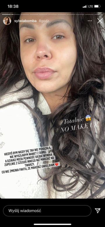 Sylwia Bomba pokazała się bez makijażu