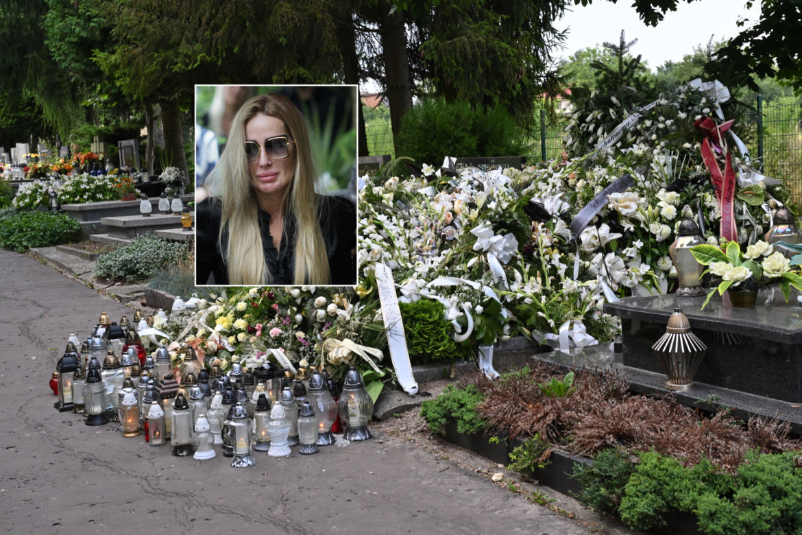 Grób syna Sylwii Peretti trzy dni po pogrzebie