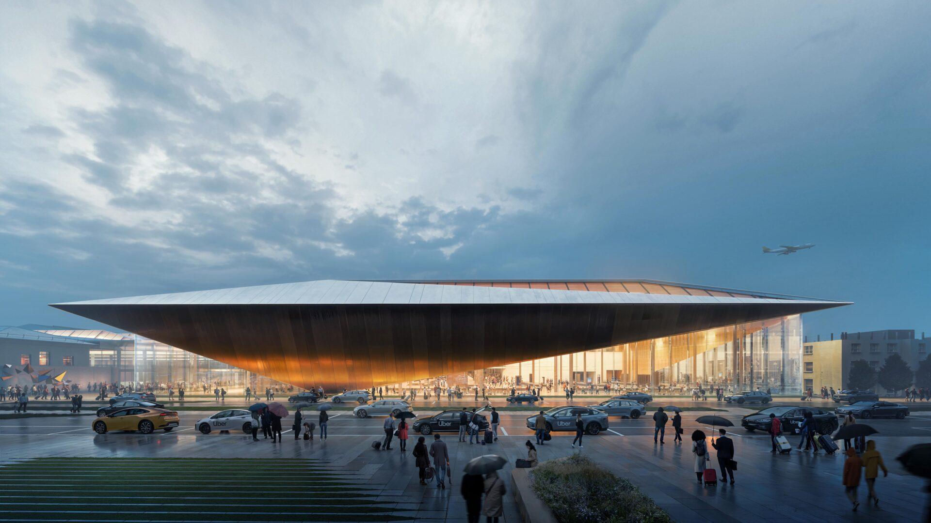 Projekt Terminala lotniska w Wilnie autorstwa Zaha Hadid Architects