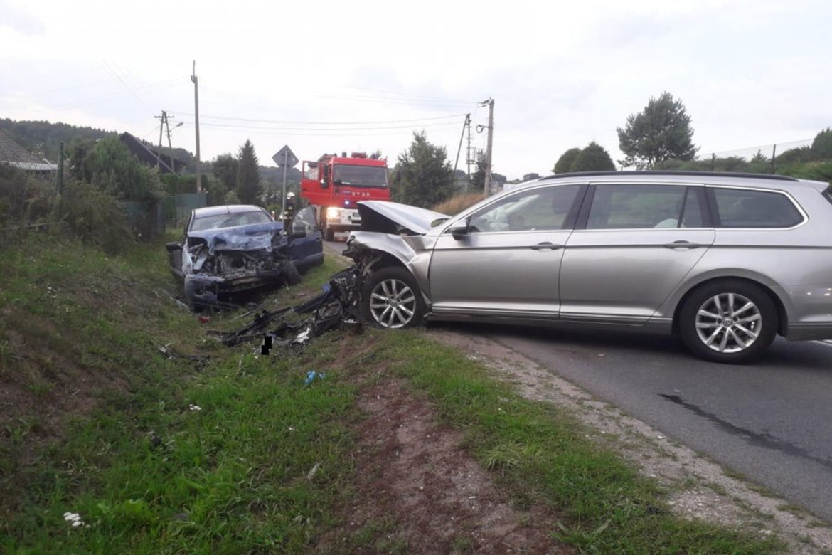 Wypadek w Łączkach Kucharskich