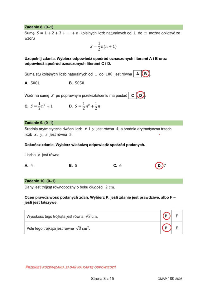 Egzamin ósmoklasisty 2026 matematyka: WSZYSTKIE odpowiedzi do arkusza CKE 12.05.2026