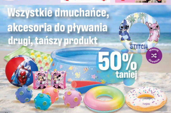 Oferta na wszystkie dmuchańce i akcesoria do pływania, Drugi, tańszy produkt 50% taniej