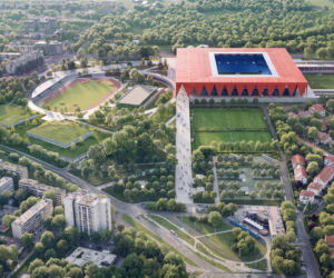 Konkursowa propozycja stadionu Dinama Zagrzeb autorstwa pracowni P2PA i LAN