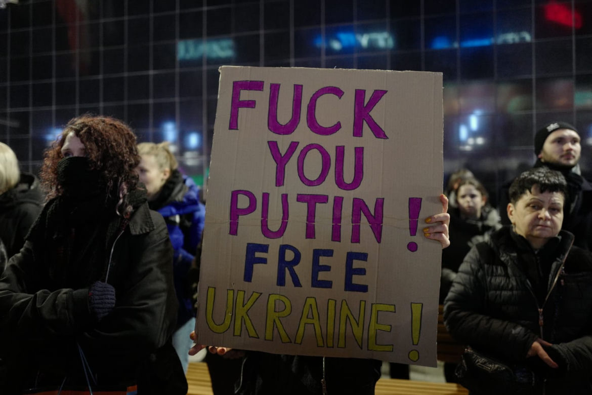 Wojna na Ukrainie. Protest w Katowicach [ZDJĘCIA]