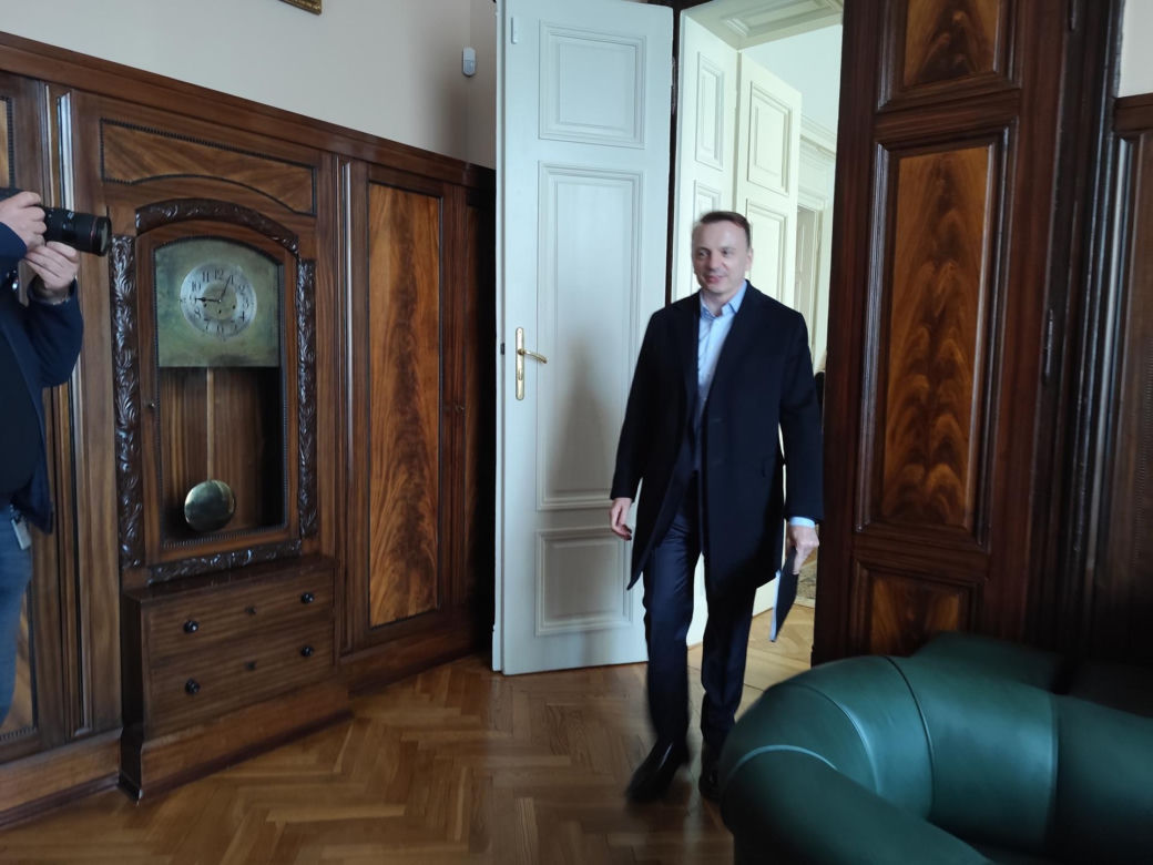 Pierwszy dzień w pracy nowego prezydenta Krakowa Łukasza Gibały