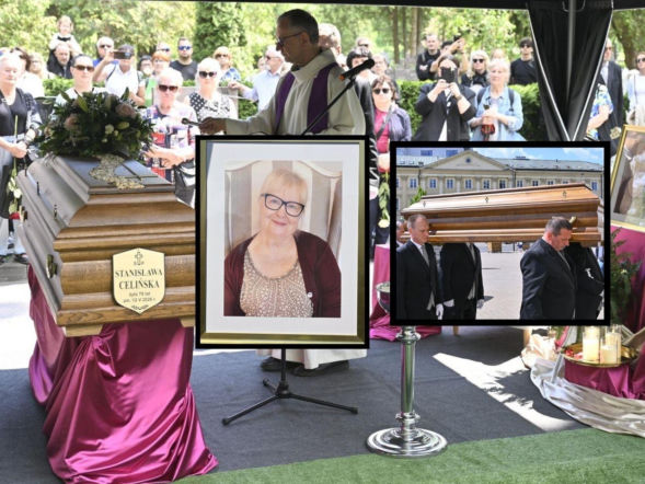 Pogrzeb Stanisławy Celińskiej. Absolutnie symboliczny obrazek z nieba i przejmujące zdjęcia z kościoła i cmentarza