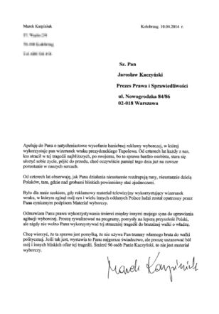 List Marka Karpiniuka