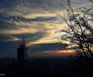 Tak wygląda gdańska panorama widziana z Góry Gradowej  o poranku