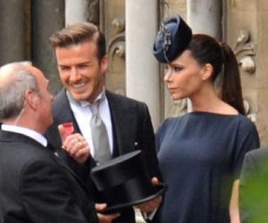 Ślub księcia Williama - David Beckham z żoną