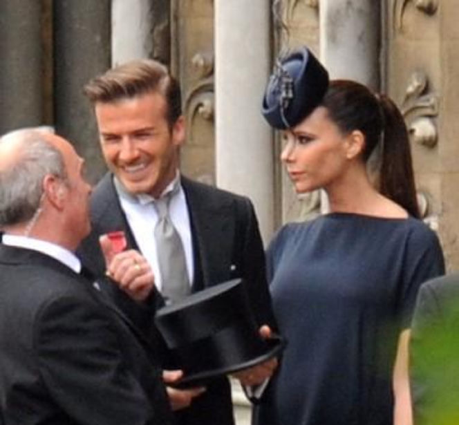 Ślub księcia Williama - David Beckham z żoną