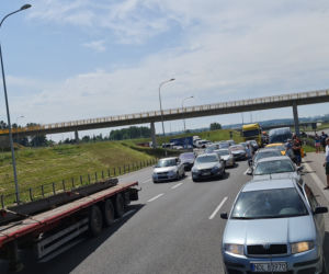 Wójtowo. Utrudniena na DK 16