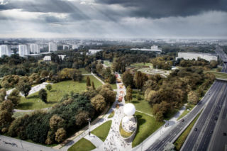 Pawilon powietrza z lotu ptaka