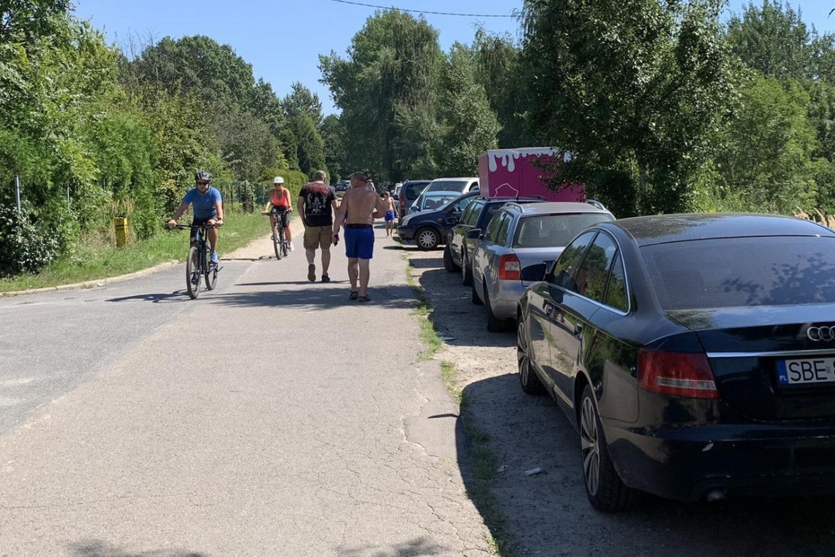 Pogoria III w Dąbrowie Górniczej w upalny dzień
