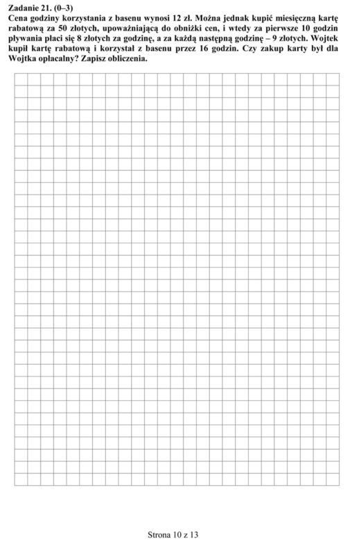 EGZAMIN GIMNAZJALNY 2014 MATEMATYKA ARKUSZE ODPOWIEDZI - OFICJALNE Z CKE