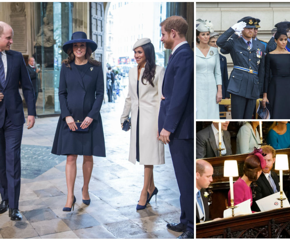 Książę Harry i Meghan Markle, książę William i księżna Kate