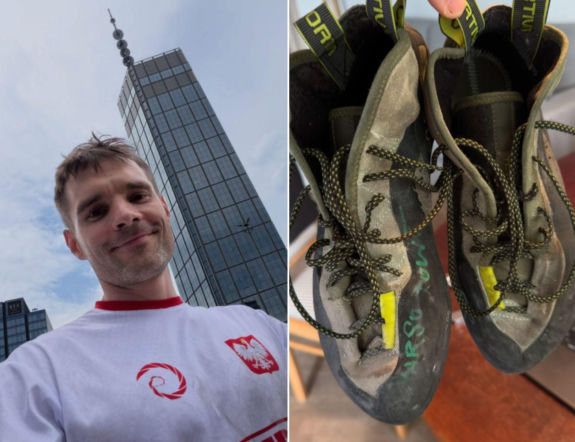 Wspiął się na najwyższy wieżowiec w Polsce. Na dachu czekali policjanci