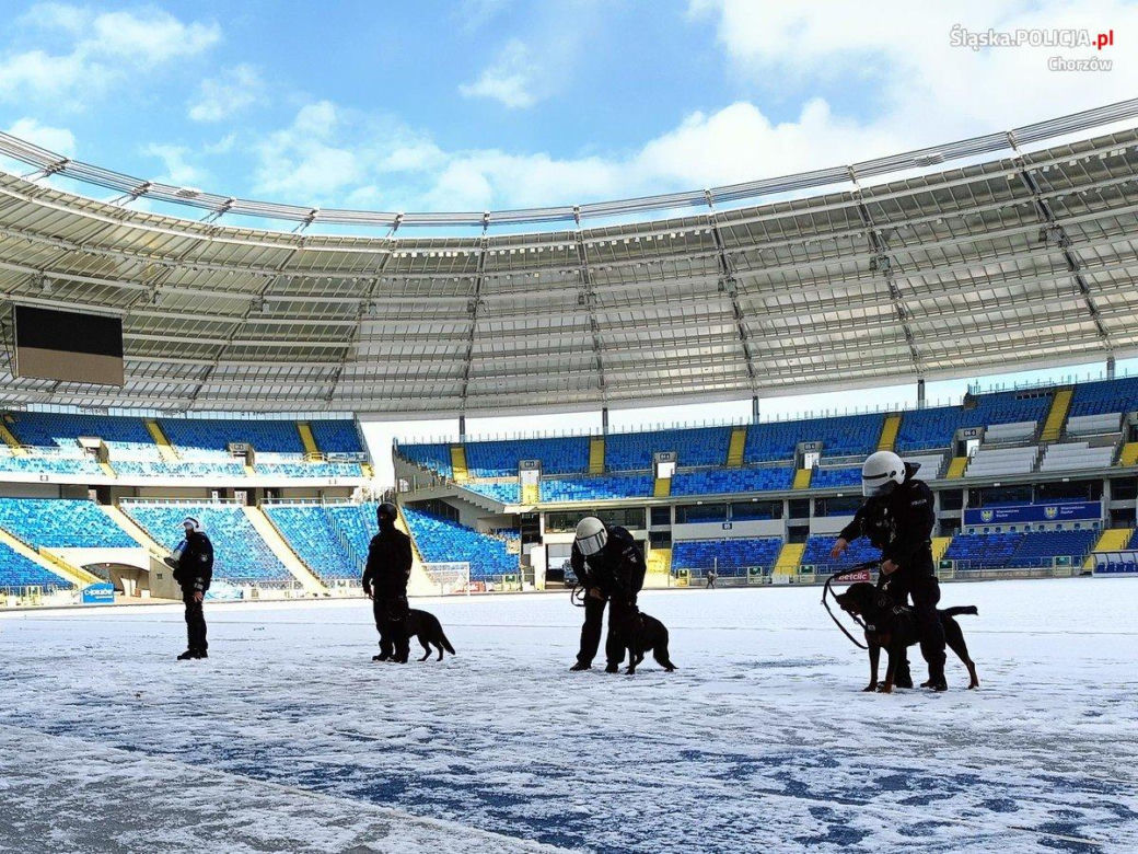 Policjanci ćwiczyli na Stadionie Śląskim w Chorzowie