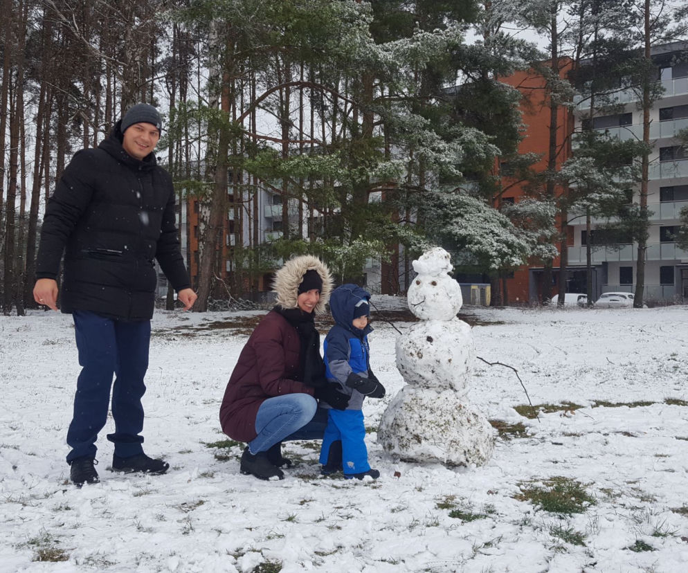 Pierwszy zimowy dzień tej jesieni w Lesznie